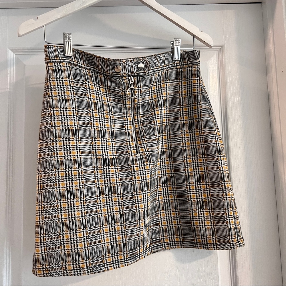 Top shop “Tall” plaid skirt.